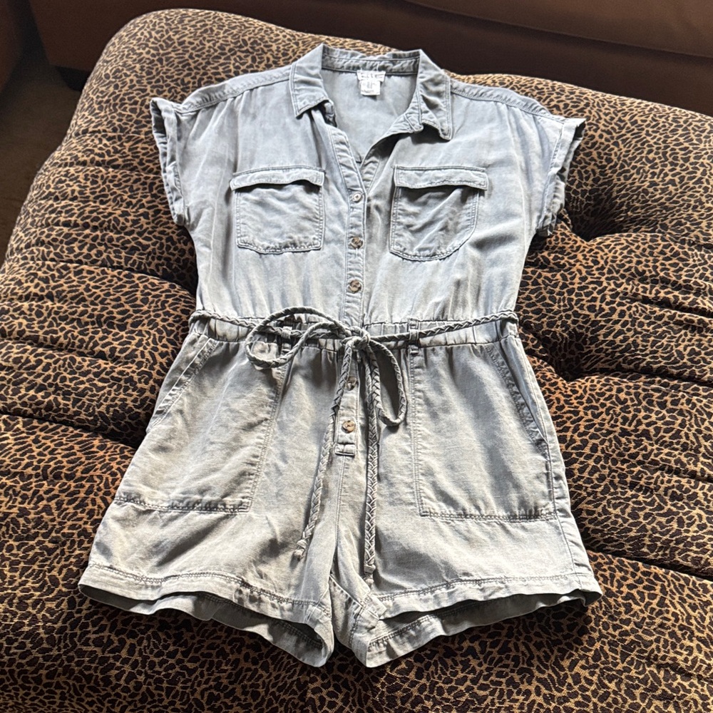 Denim Grey Washed Romper
